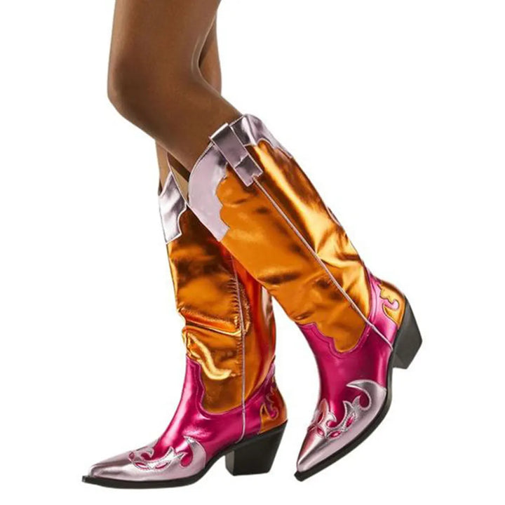 Midnight Shine | Metallic Cowboy Boots