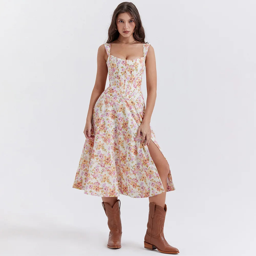 Serena in Bloom | A-Line Midi Dress
