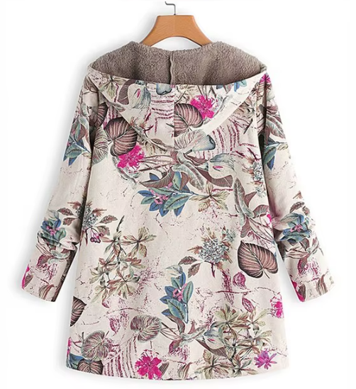 Elina | Blommig Vintage Fleece Kappa