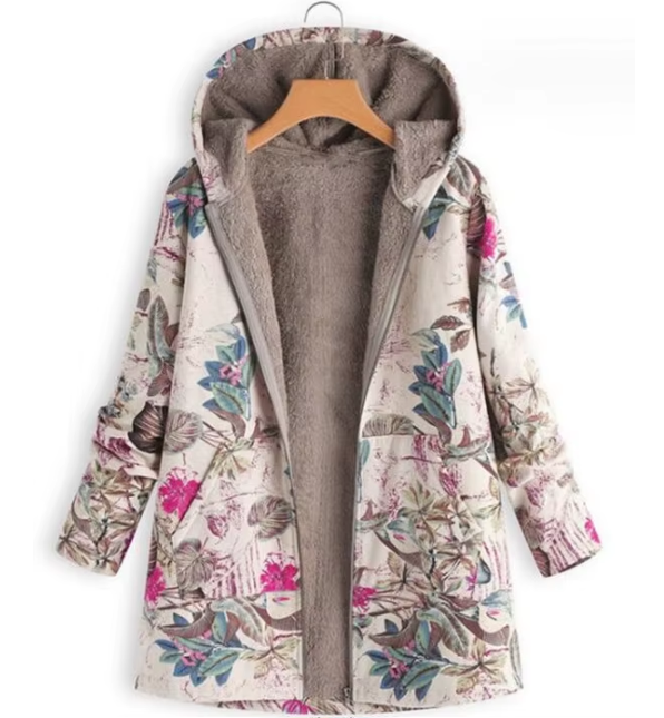 Elina | Blommig Vintage Fleece Kappa