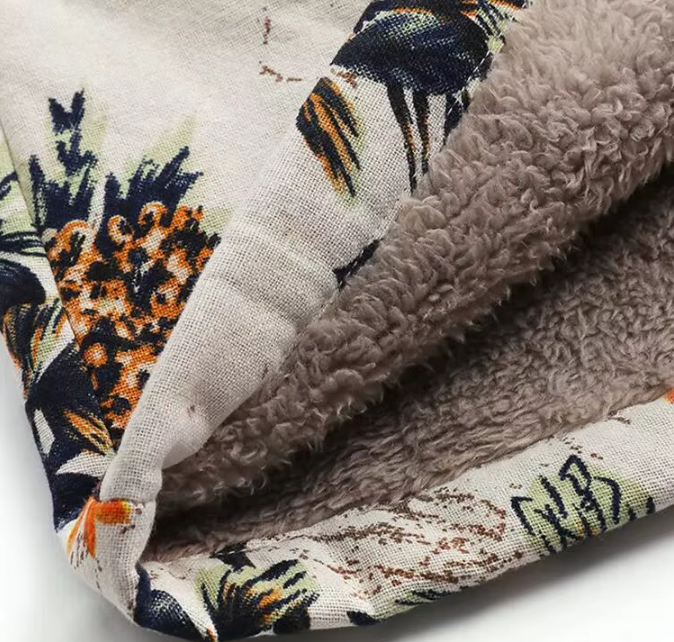 Elina | Blommig Vintage Fleece Kappa