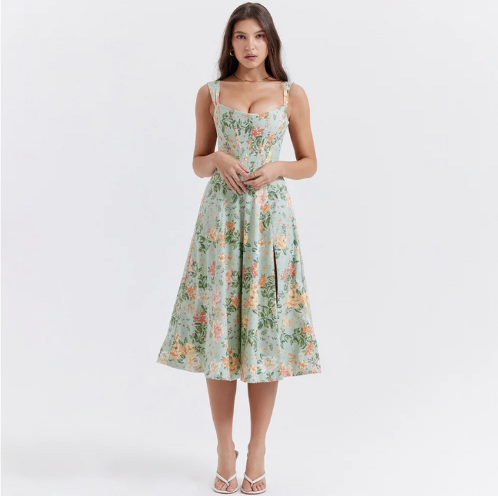 Serena in Bloom | A-Line Midi Dress