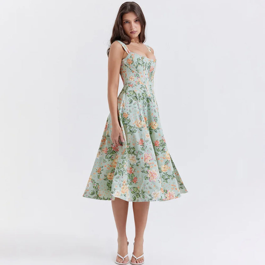 Serena in Bloom | A-Line Midi Dress