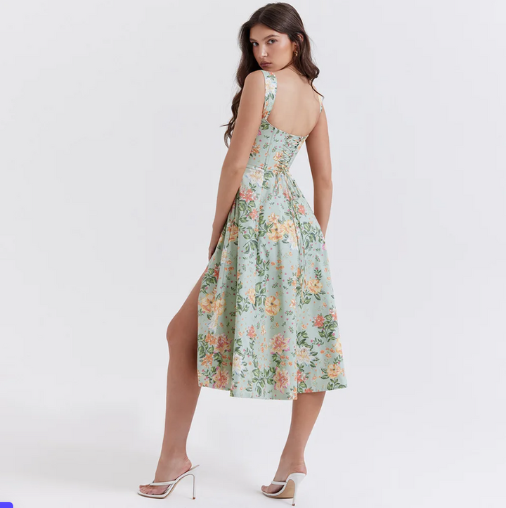 Serena in Bloom | A-Line Midi Dress