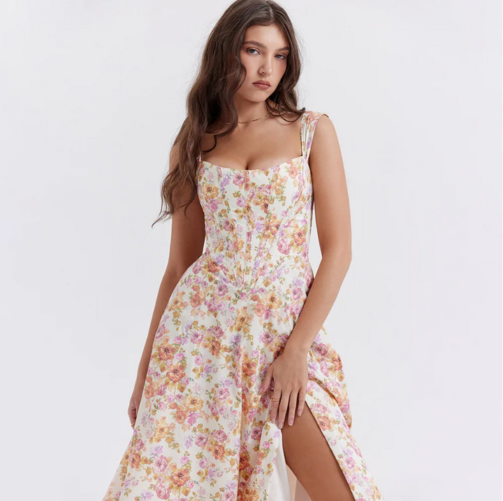 Serena in Bloom | A-Line Midi Dress