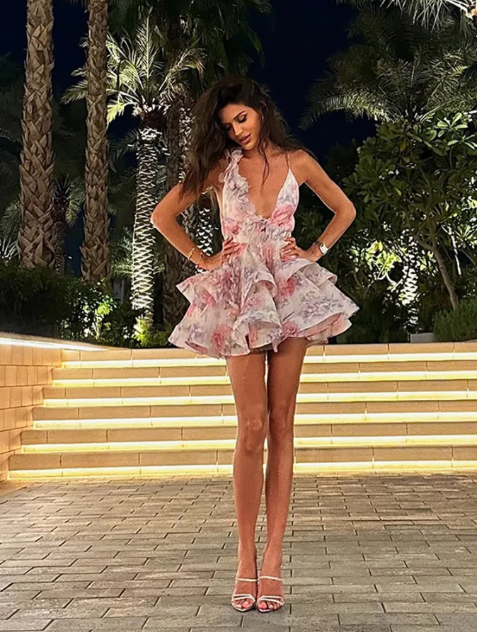 Petal Dancer | 3D Blommig Boho Miniklänning