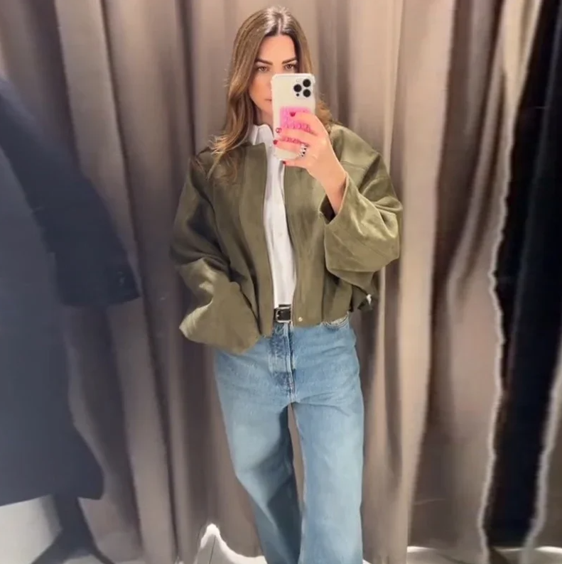 Vivienne | The Classic Suede Bomber