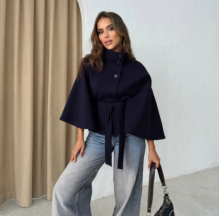 Elise | The Casual Woolen Cape Coat