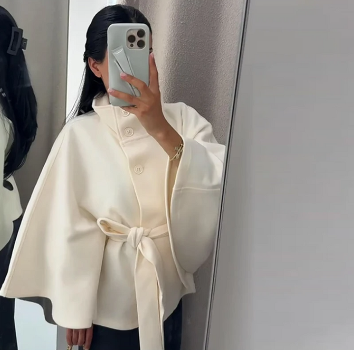 Elise | The Casual Woolen Cape Coat