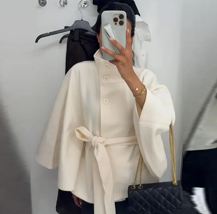 Elise | The Casual Woolen Cape Coat