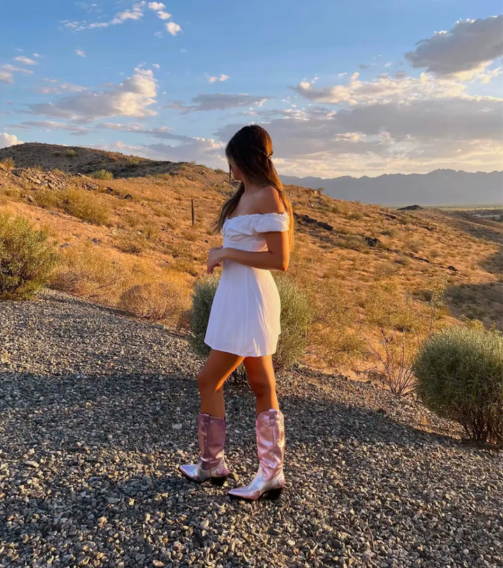 Midnight Shine | Metallic Cowboy Boots