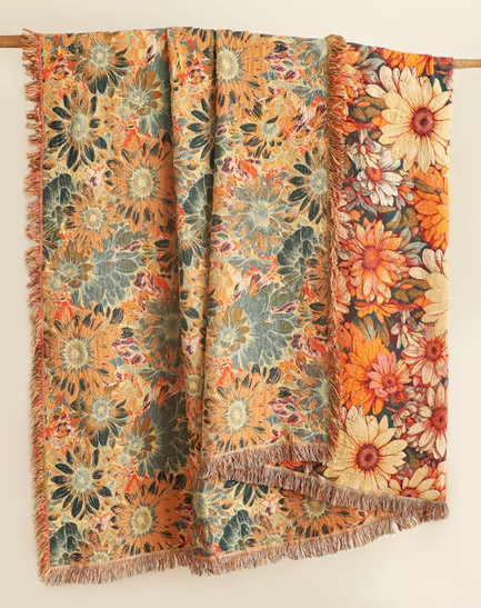 Meadow Bloom Blanket™ | Floral Cotton Blanket