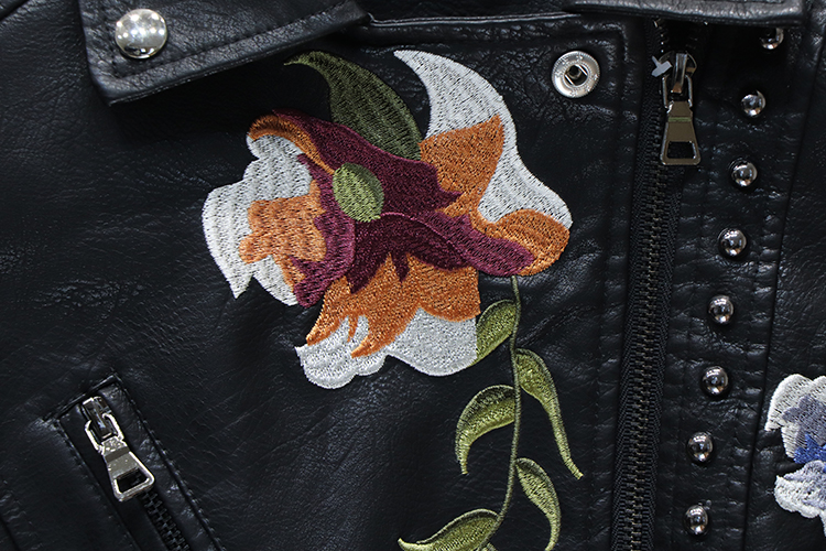 The Vanessa | Floral Leather Jacket