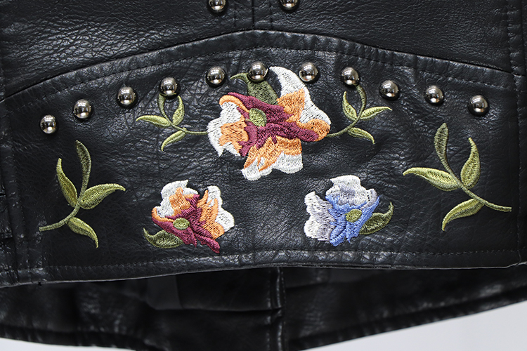 The Vanessa | Floral Leather Jacket