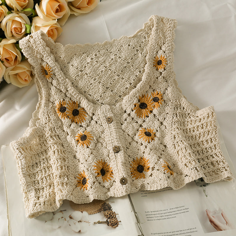 Floral Sunflower | Crochet Top