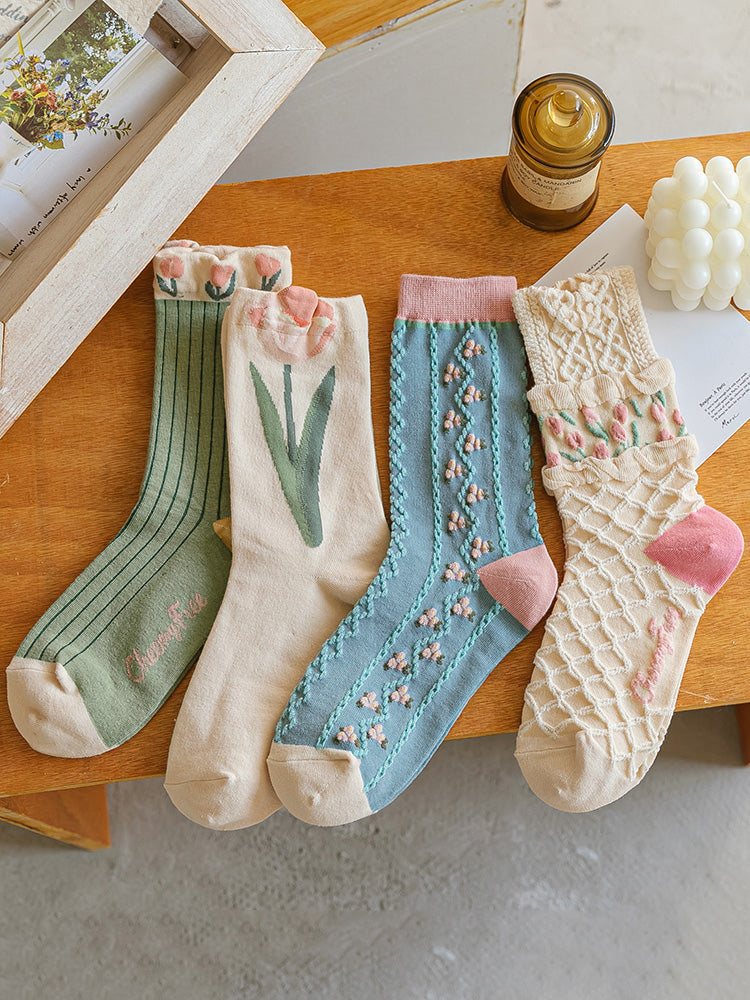 Tulip Dreams | Cute Design Socks