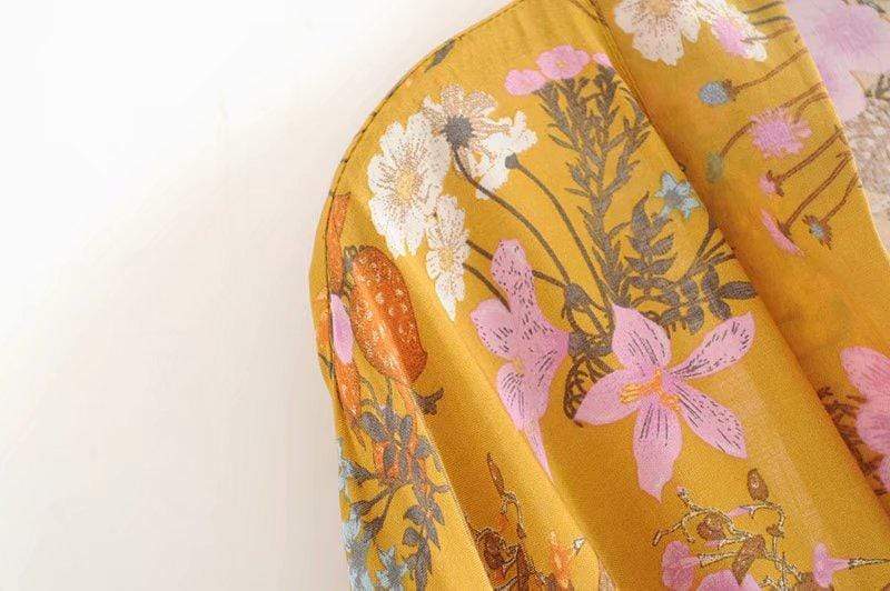 Florale Wüstenrose | Wunderschöner Kimono 