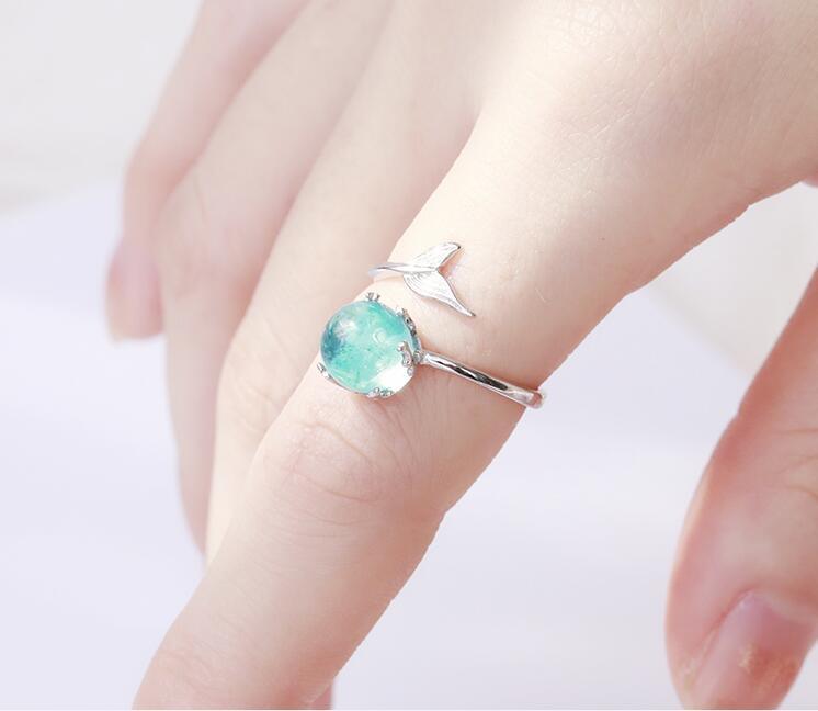 Blue Mermaid | Silver ring